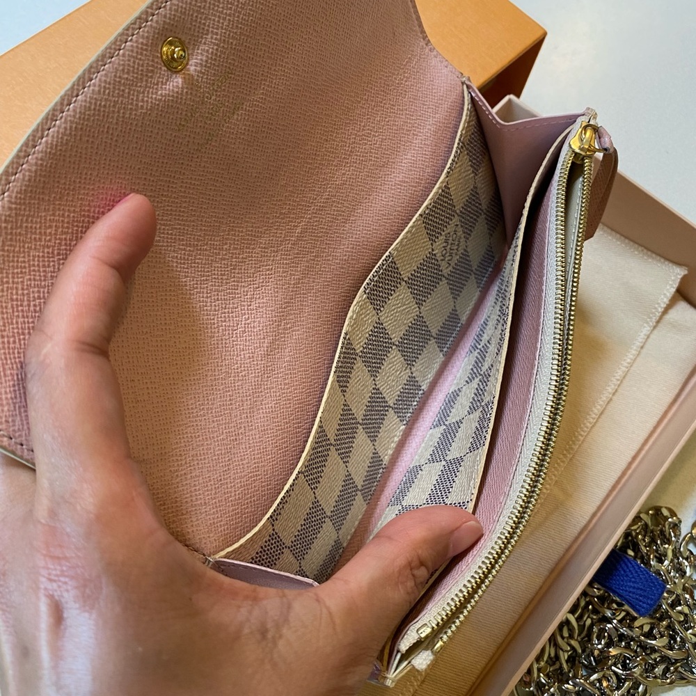 🎀LOUIS VUITTON Emilie Wallet Damier Azur - Picture 12 of 16